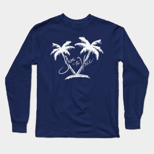 Jhoni The Voice "Twin Palms" White Long Sleeve T-Shirt